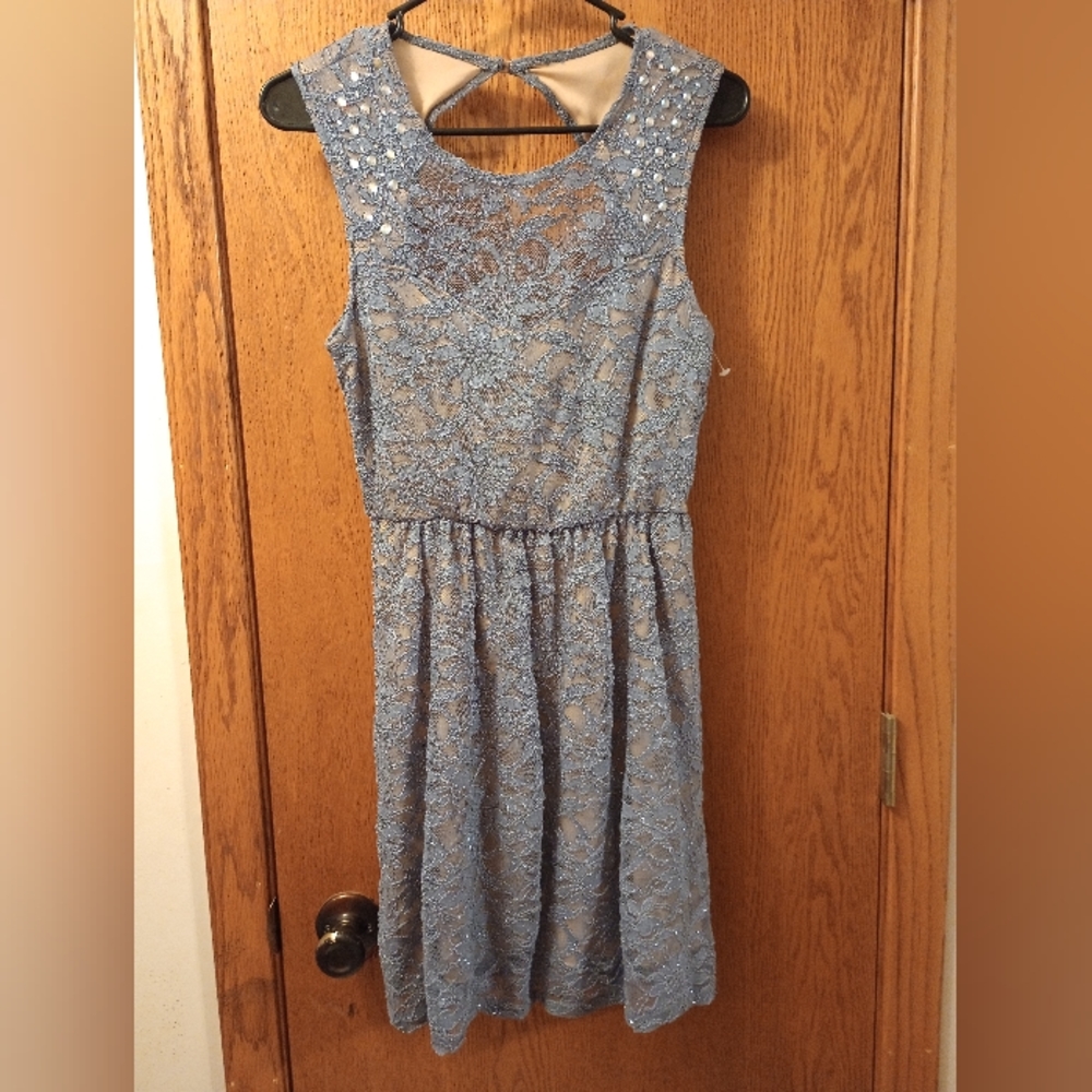 Cut Out back Glitter Dress